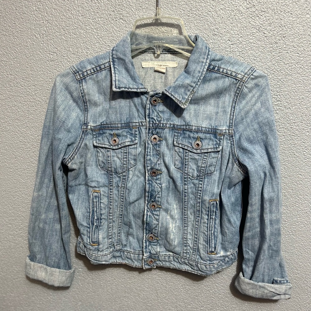 Polo Jean Company distressed trucker jacket size small